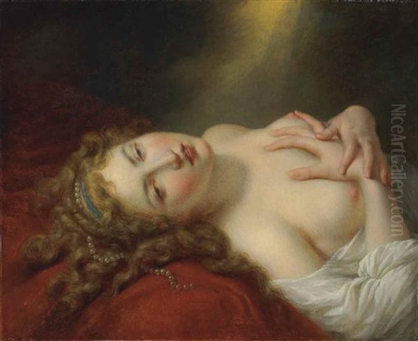 Danae Oil Painting by Jean-Baptiste Regnault