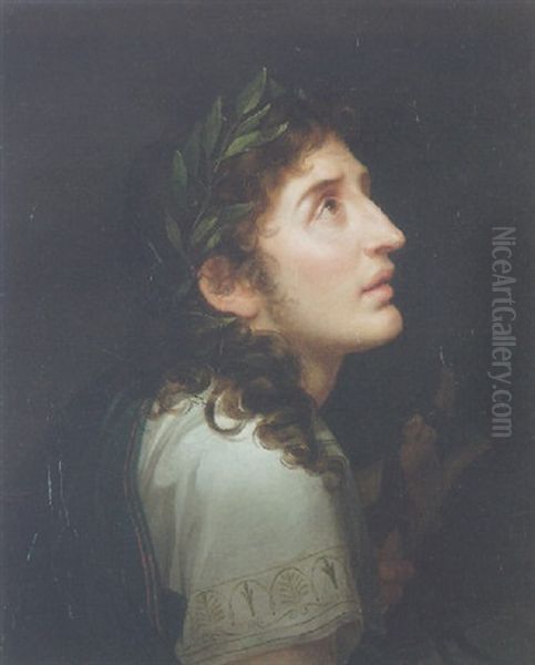 Portrait Of An Actor In The Guise Of Apollo Oil Painting by Jean-Baptiste Regnault