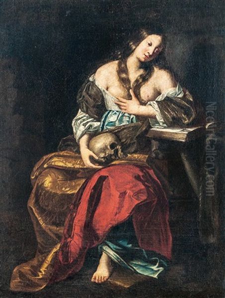 Penitent Magdalene Oil Painting by Nicolas Regnier