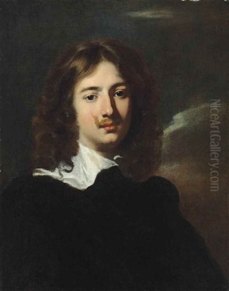 Portrait Of A Gentleman, Bust-length, In A Black Doublet And White Collar Oil Painting by Nicolas Regnier