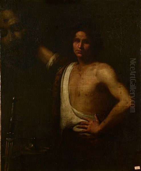 David Et La Tete De Goliath Oil Painting by Nicolas Regnier