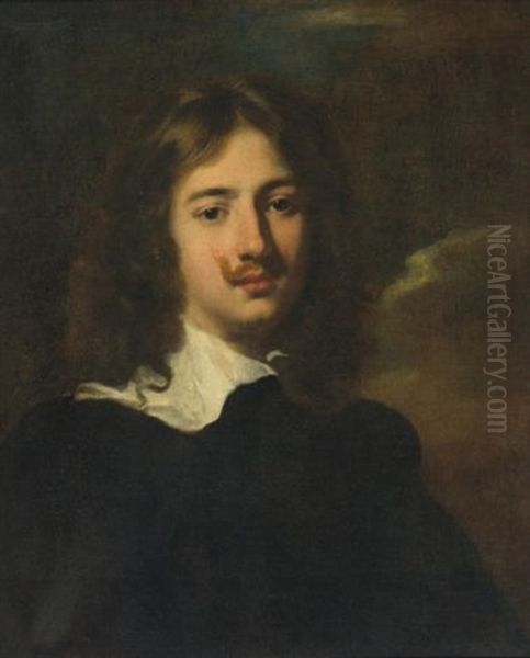 Portrait Of A Gentleman, Head And Shoulders Oil Painting by Nicolas Regnier