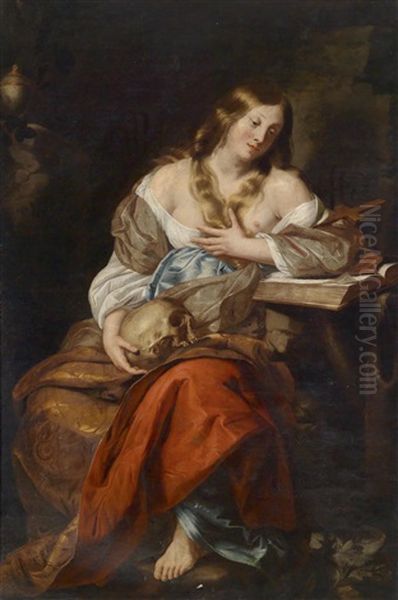 Die Heilige Maria Magdalena Oil Painting by Nicolas Regnier