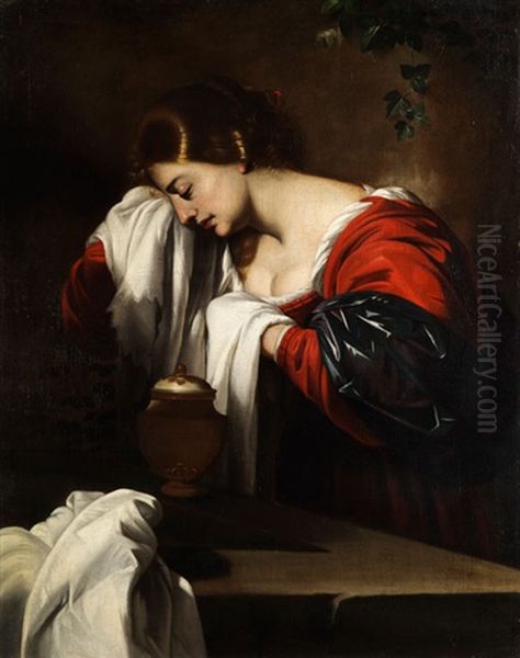 Die Trauer Der Heiligen Maria Magdalena Oil Painting by Nicolas Regnier