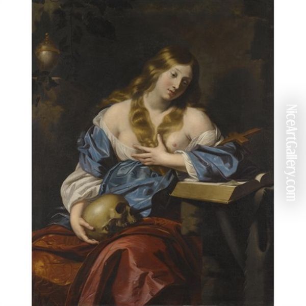 Penitent Magdalene Oil Painting by Nicolas Regnier