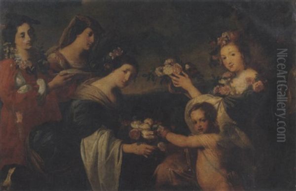 Omaggio A Flora Oil Painting by Nicolas Regnier