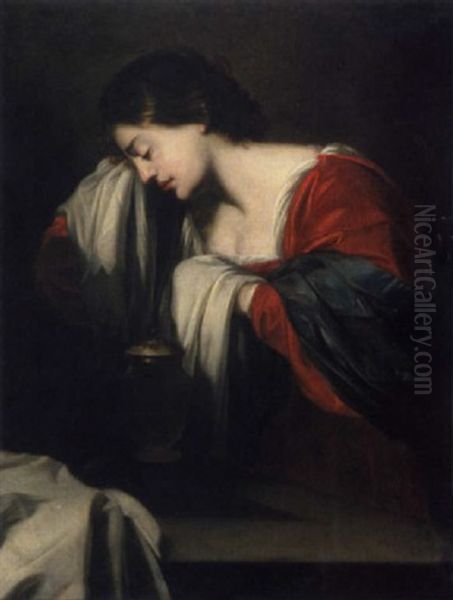 Madeleine Penitente Oil Painting by Nicolas Regnier