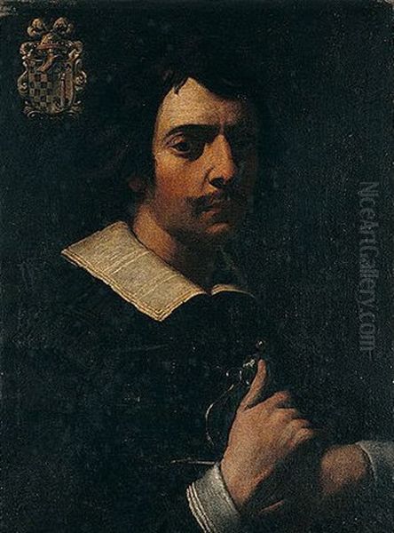 Portrait Of Member Of The Cesarini Family Of Rome Oil Painting by Nicolas Regnier