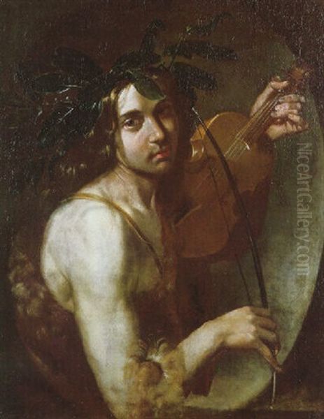 Orpheus Playing His Viol Oil Painting by Nicolas Regnier