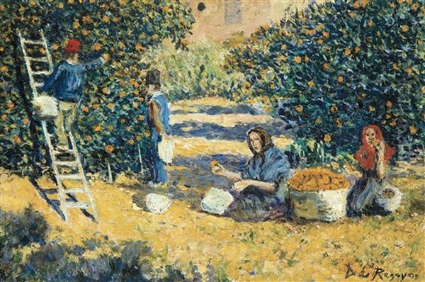 Orangers (1894) Oil Painting by Dario de Regoyos