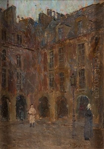 Casa De Victor Hugo (paris) Oil Painting by Dario de Regoyos