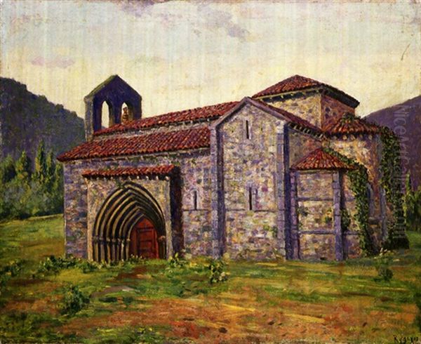 San Antolin De Bedon, Asturias Oil Painting by Dario de Regoyos