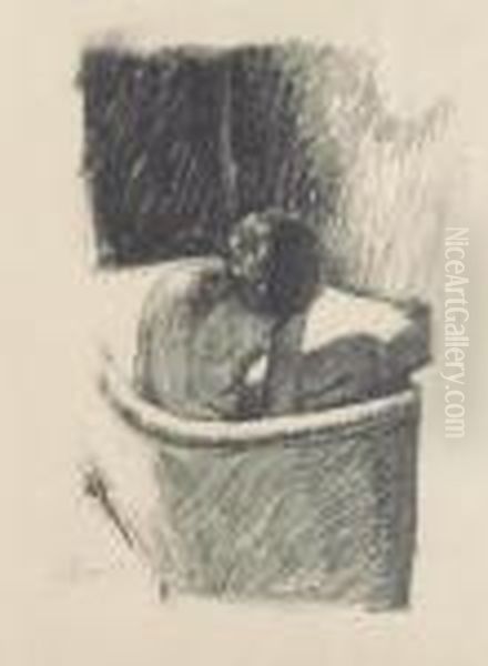 The Bath Oil Painting by Pierre Bonnard