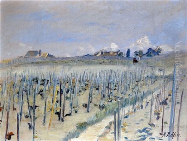 Paysan Dans Les Vignes En Suisse Oil Painting by Alfred Rehfous