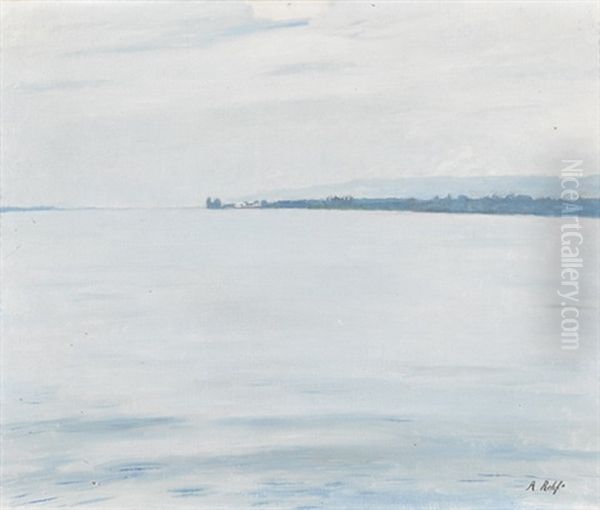 Preverenges. Etude Du Lac Oil Painting by Alfred Rehfous