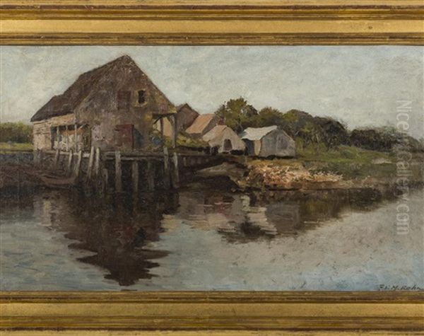 Magnolia Docks Oil Painting by Frank Knox Morton Rehn