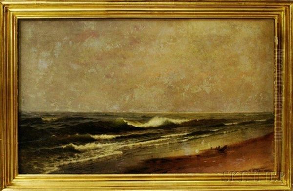 Surf Scene With Gulls Oil Painting by Frank Knox Morton Rehn