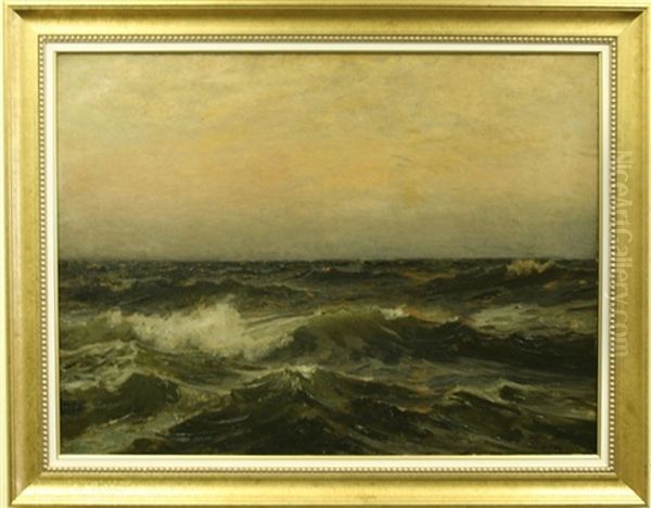 Ocean Sunset Oil Painting by Frank Knox Morton Rehn