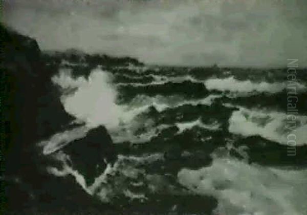 Waves Oil Painting by Frank Knox Morton Rehn