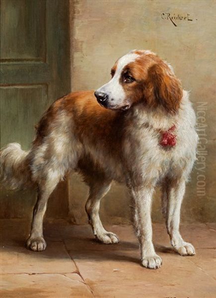 Stehender Hund Oil Painting by Carl Reichert