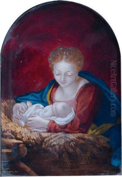 Nativite Oil Painting by Pierre Bonnaud