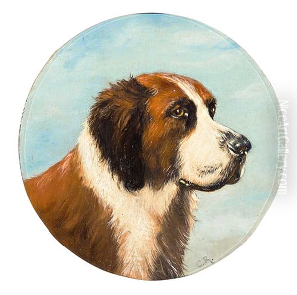 Portrait Eines Sennenhundes by Carl Reichert