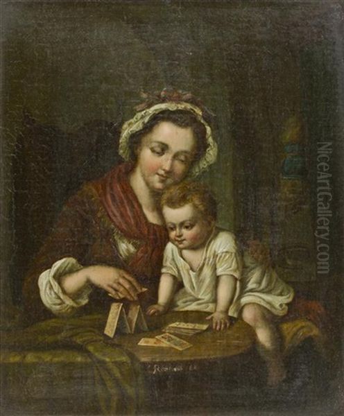 Mother And Child Stacking Cards by Carl Reichert