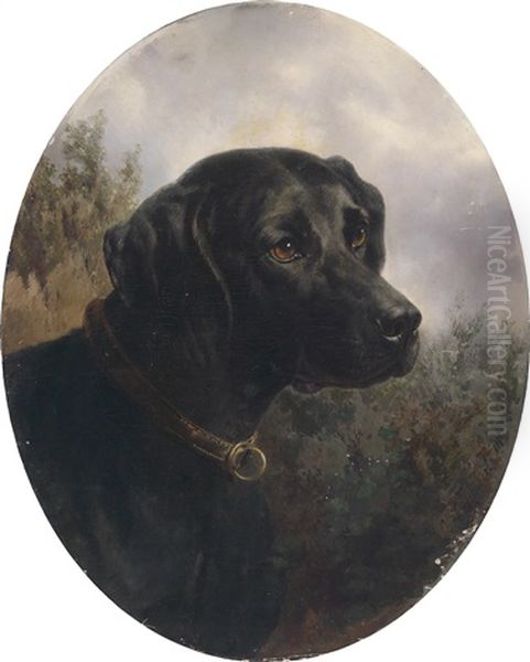 Hector - Vorstehhund Des Arthur Ritter V. Schnapper Oil Painting by Carl Reichert