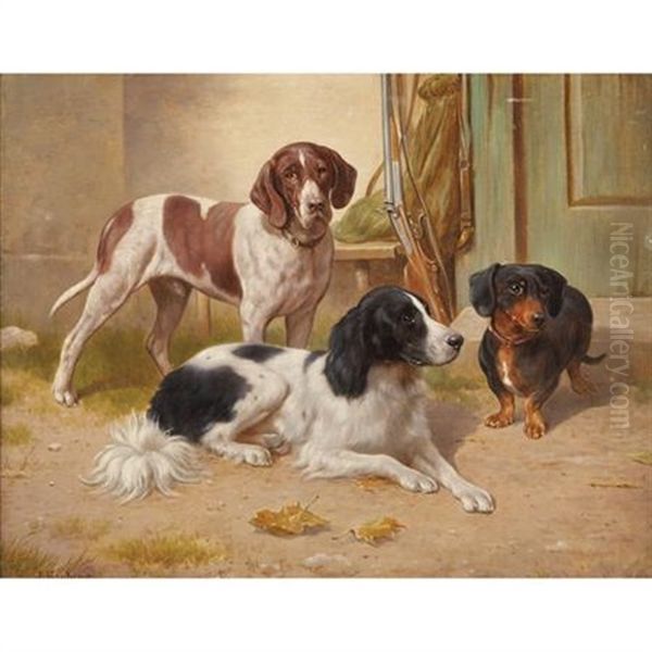 Best Friends Oil Painting by Carl Reichert