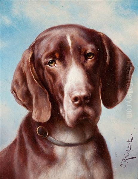 Hundeportrait Deutsch-kurzhaar Oil Painting by Carl Reichert