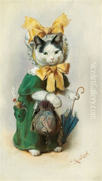 Der Katzendoktor Oil Painting by Carl Reichert