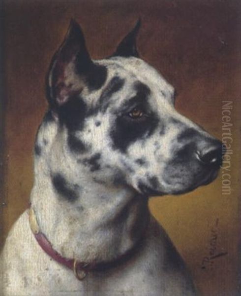 Junge Dogge Oil Painting by Carl Reichert