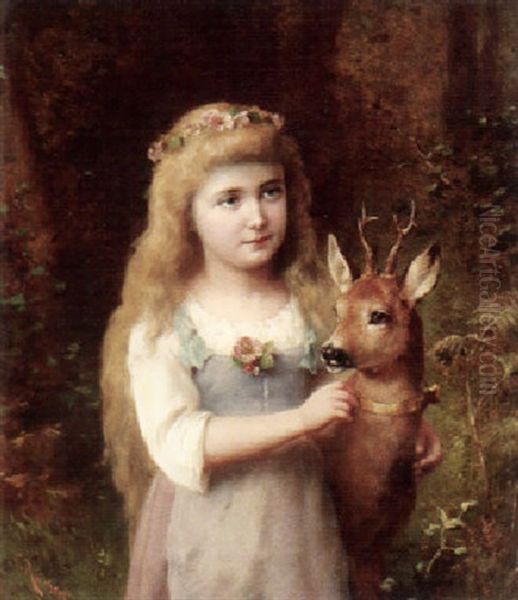 Gretel Und Das Goldene Reh Oil Painting by Carl Reichert