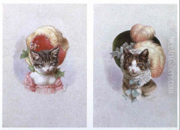 Katzenparchen Oil Painting by Carl Reichert