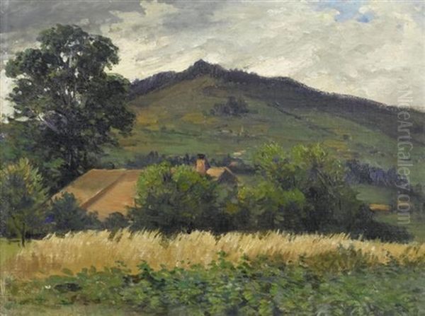 Dorflandschaft Oil Painting by Jean-Joseph Reichlen