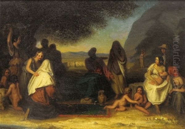 Alttestamentarische Szene Oil Painting by George Friedrich Reichmann