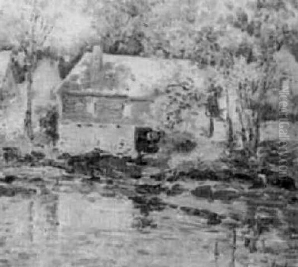 Cottage On The Lake by Josephine Lemos Reichmann