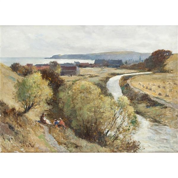 Picnic Above Stonehaven Oil Painting by Archibald David Reid