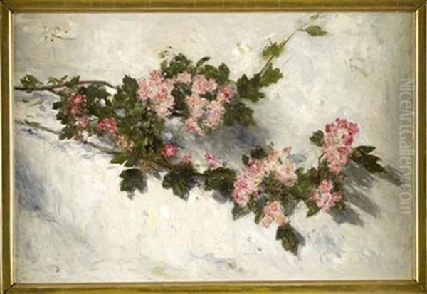 A Still Life Of Wild Roses Oil Painting by George Reid