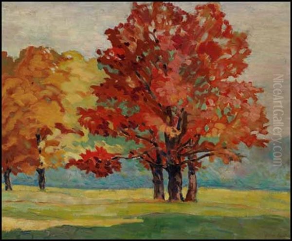 Early Autumn (wychwood Park) Oil Painting by George Agnew Reid