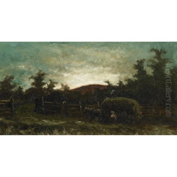 Haying Scene, Dusk by George Agnew Reid