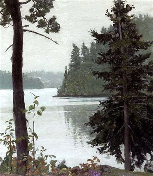 Wilson Lake, Temagami Oil Painting by George Agnew Reid