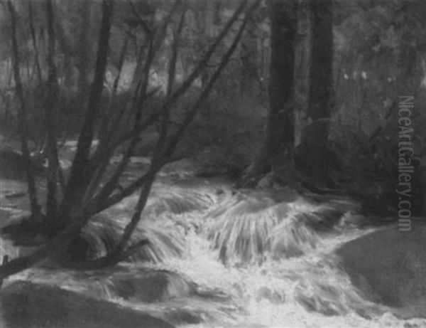 Rapids Oil Painting by George Agnew Reid