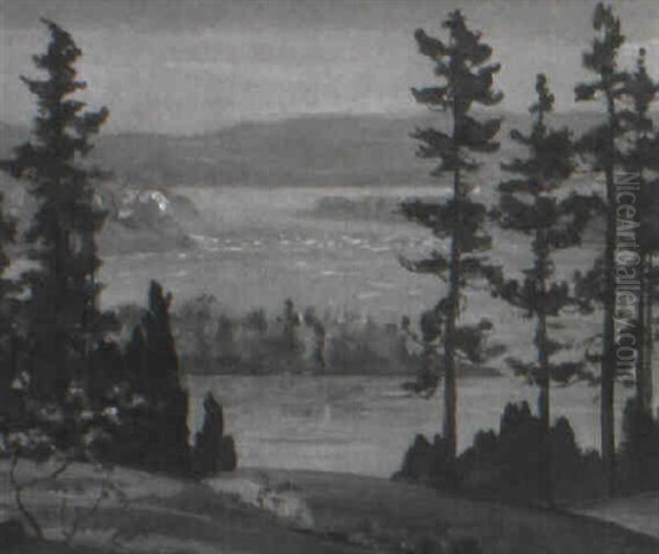 Worn Rocks In The Ottawa Oil Painting by George Agnew Reid