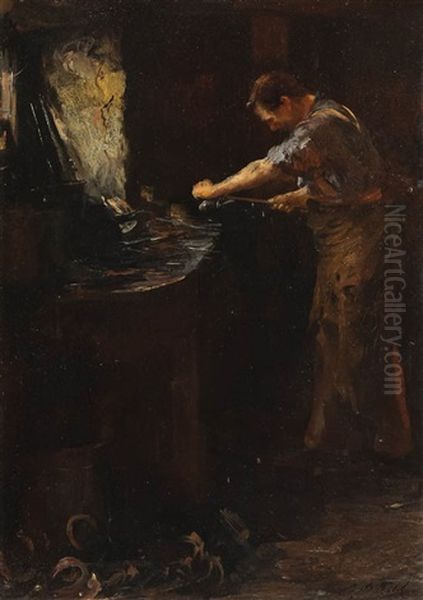 The Filer Oil Painting by George Ogilvy Reid