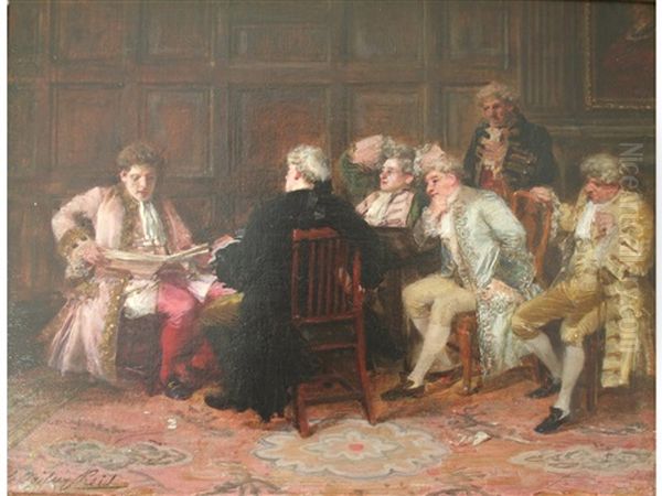 The Reading Of The Will Oil Painting by George Ogilvy Reid