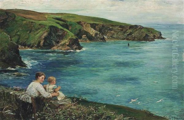 The Fisherman's Family Oil Painting by John Robertson Reid