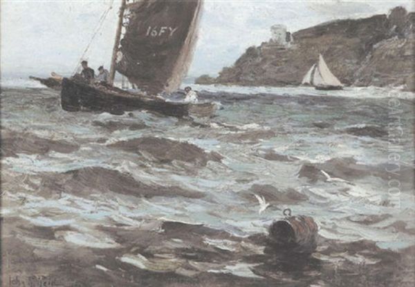 Leaving Fowey Oil Painting by John Robertson Reid