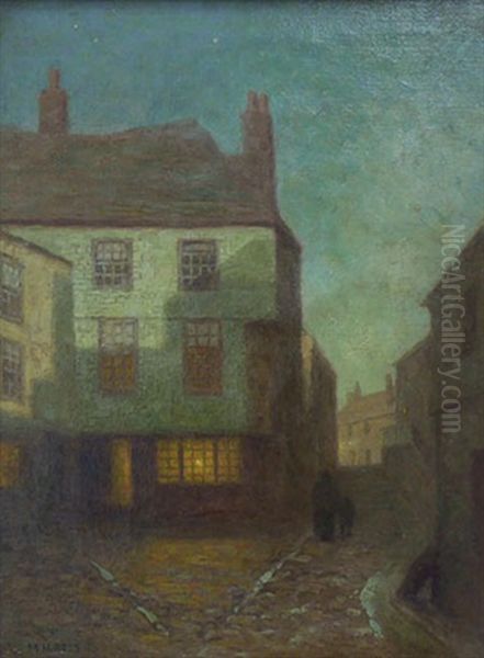 Untitled (evening, Village Street) Oil Painting by Mary Augusta Hiester Reid