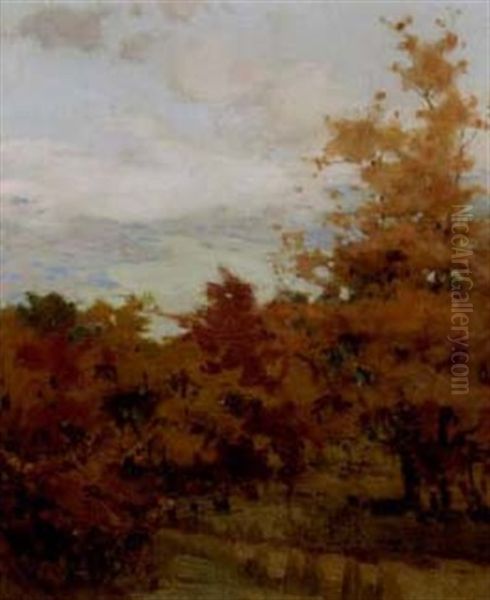 Country View Oil Painting by Mary Augusta Hiester Reid